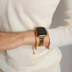 Correa Apple Watch, para mujer, hojas entrelazadas, chic, modelo Lokla