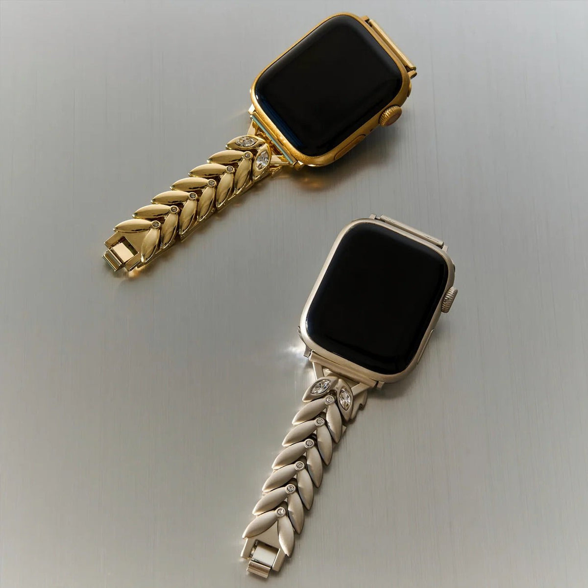 Correa Apple Watch, para mujer, hojas entrelazadas, chic, modelo Lokla