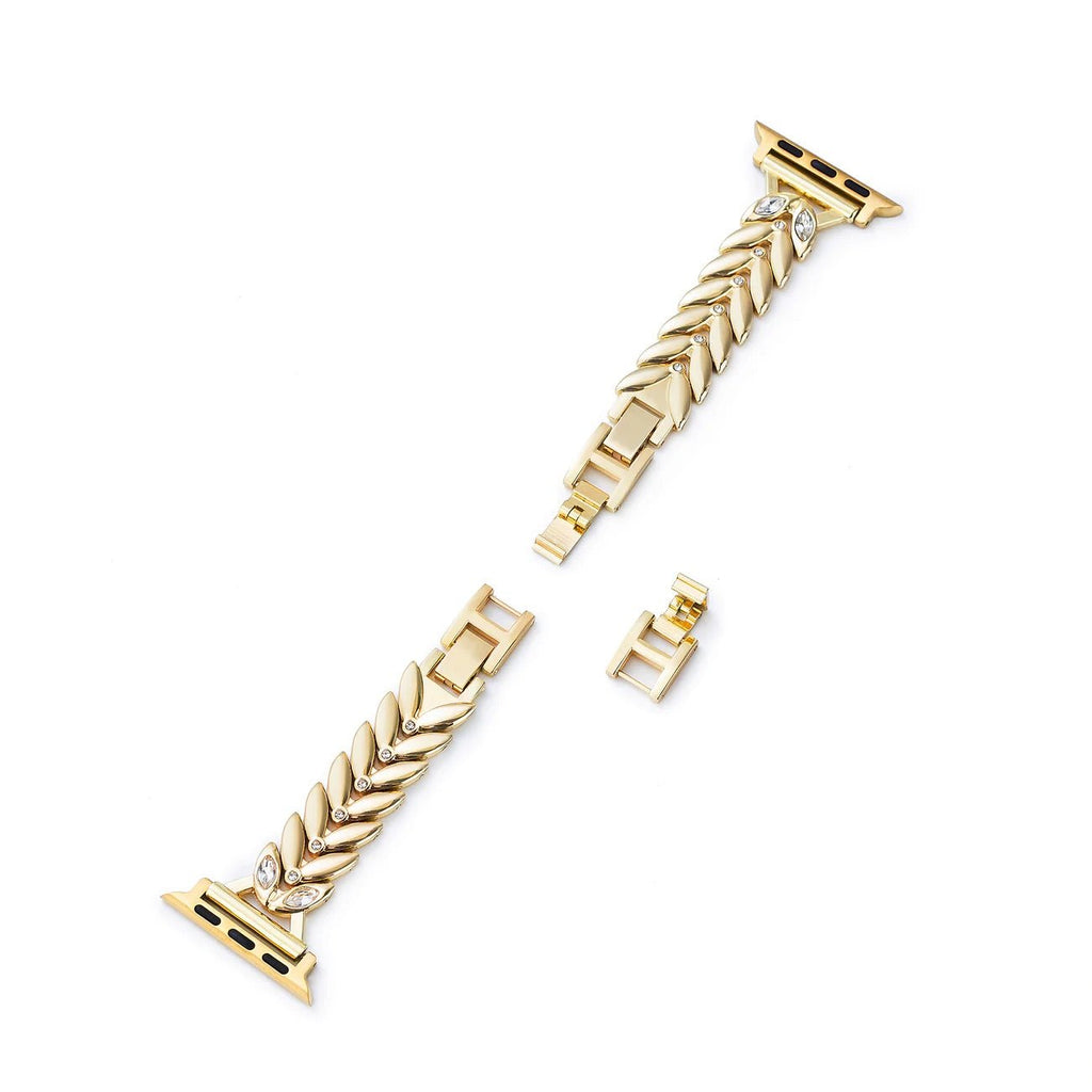 Correa Apple Watch, para mujer, hojas entrelazadas, chic, modelo Lokla
