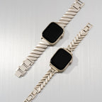 Correa Apple Watch, para mujer, hojas entrelazadas, chic, modelo Lokla