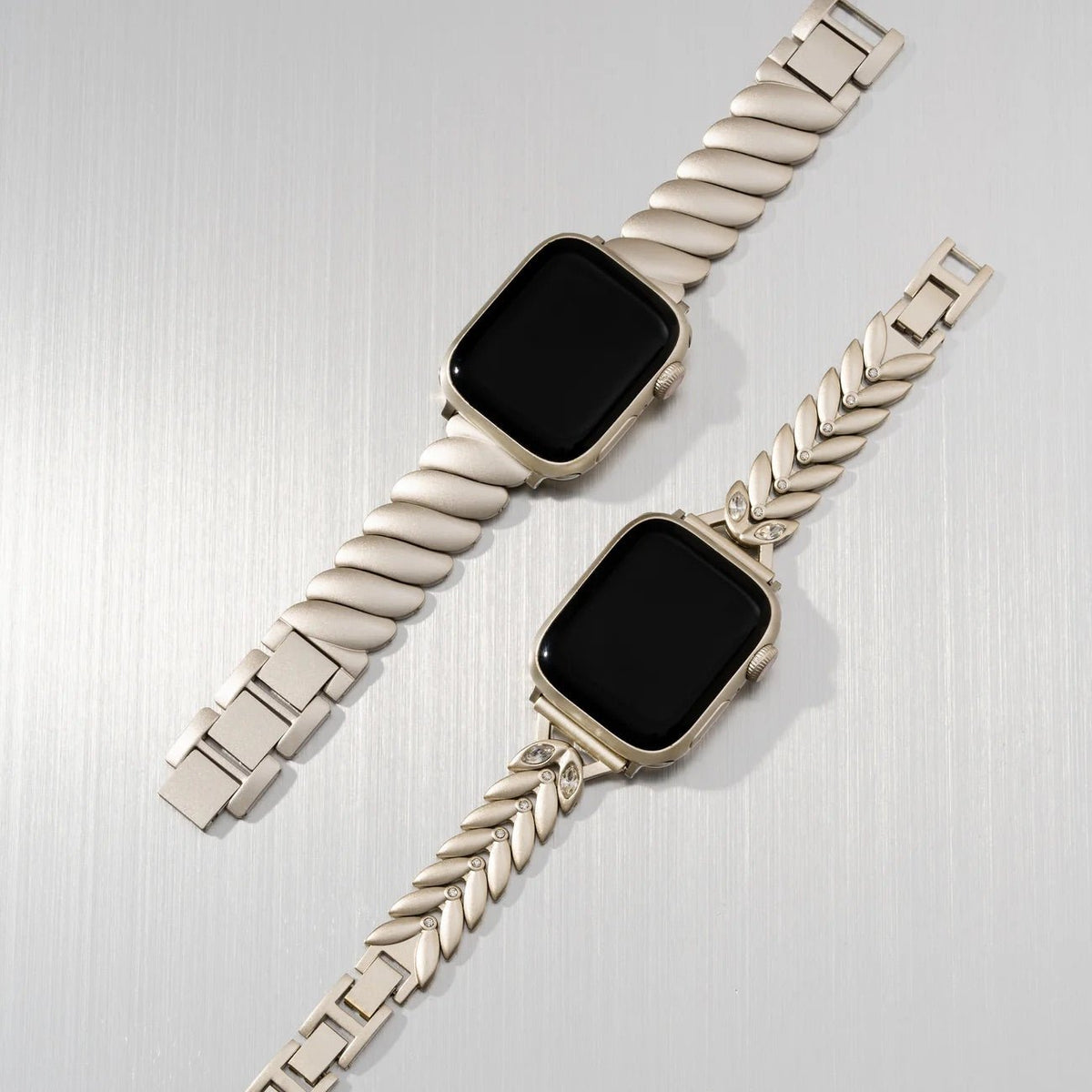 Correa Apple Watch, para mujer, hojas entrelazadas, chic, modelo Lokla