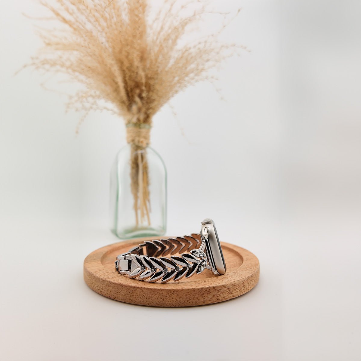 Correa Apple Watch, para mujer, hojas entrelazadas, chic, modelo Lokla