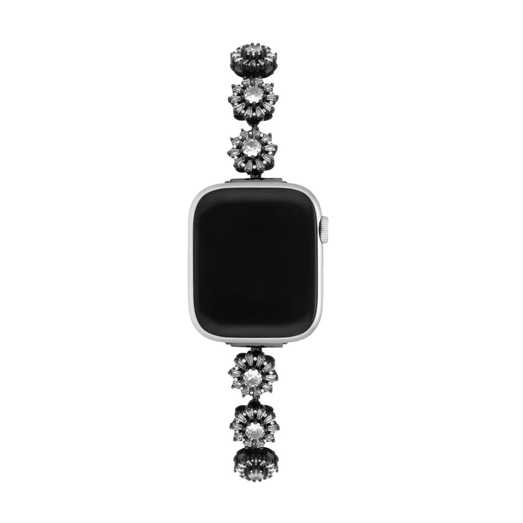 Correa Apple Watch, motivo trébol engastado con circonitas, para mujer, modelo Lotia