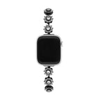 Correa Apple Watch, motivo trébol engastado con circonitas, para mujer, modelo Lotia