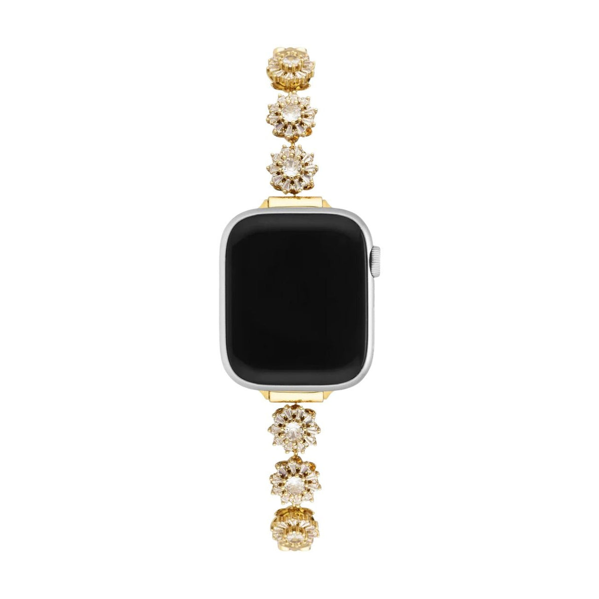 Correa Apple Watch, motivo trébol engastado con circonitas, para mujer, modelo Lotia