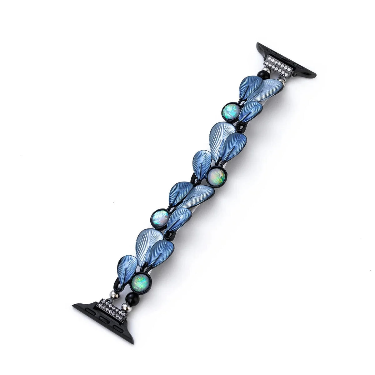 Correa Apple Watch, para mujer, plumas armoniosas, modelo Paonie