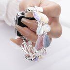 Correa Apple Watch, para mujer, plumas armoniosas, modelo Paonie