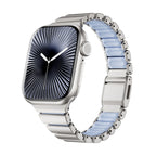 Correa Apple Watch Premium de acero inoxidable y FKM, para Apple Watch, diseño flexible y resistente, modelo Sigone