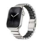 Correa Apple Watch Premium de acero inoxidable y FKM, para Apple Watch, diseño flexible y resistente, modelo Sigone
