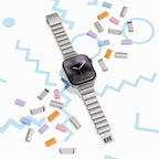 Correa Apple Watch Premium de acero inoxidable y FKM, para Apple Watch, diseño flexible y resistente, modelo Sigone