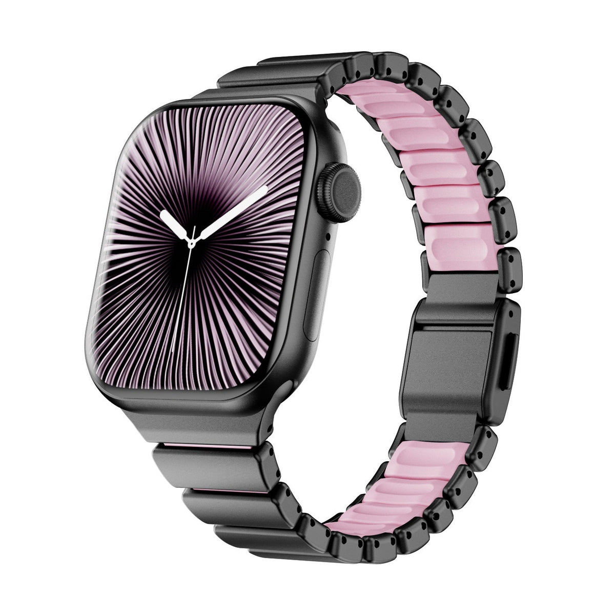 Correa Apple Watch Premium de acero inoxidable y FKM, para Apple Watch, diseño flexible y resistente, modelo Sigone