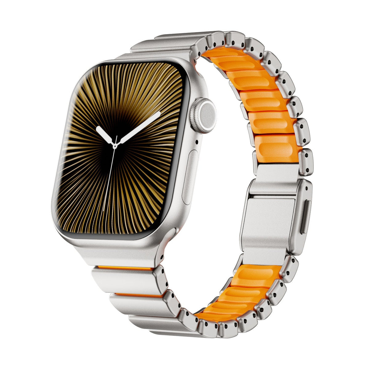 Correa Apple Watch Premium de acero inoxidable y FKM, para Apple Watch, diseño flexible y resistente, modelo Sigone