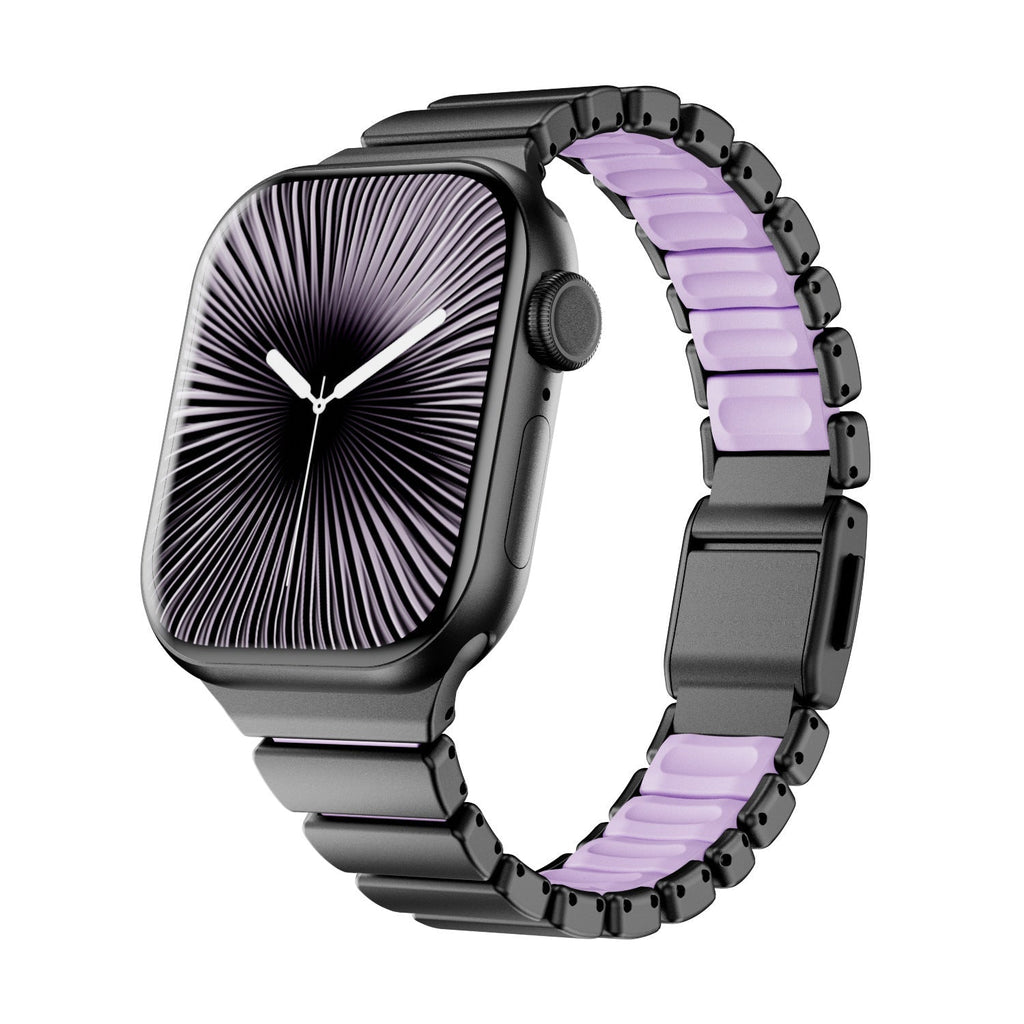 Correa Apple Watch Premium de acero inoxidable y FKM, para Apple Watch, diseño flexible y resistente, modelo Sigone
