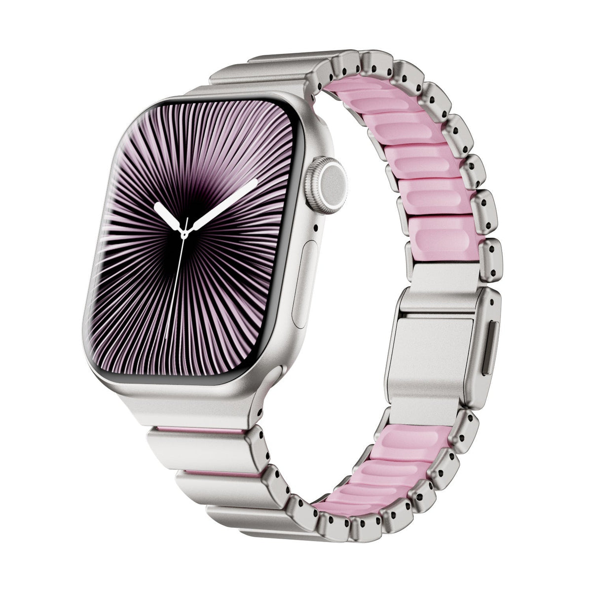 Correa Apple Watch Premium de acero inoxidable y FKM, para Apple Watch, diseño flexible y resistente, modelo Sigone