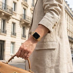 Correa Apple Watch, engastada con óxido de circonio, para mujer, modelo Initia