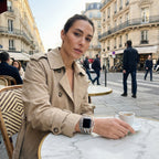 Correa multi-hilera para Apple Watch, trenzado y strass, anillos entrelazados, cierre ajustable, modelo Lona