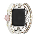 Correa Apple Watch multicapa, con dije de corazón infinito y piedra, para mujer, modelo Felicidad