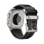 Correa Apple Watch deportiva de silicona ranurada y transpirable, hebilla de acero, modelo Arda