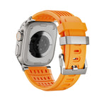 Correa Apple Watch deportiva de silicona ranurada y transpirable, hebilla de acero, modelo Arda