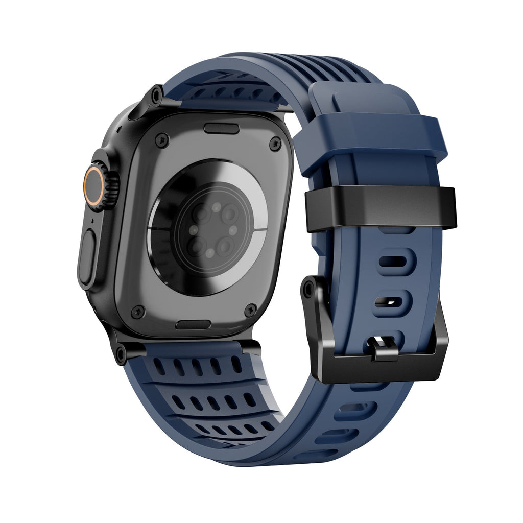 Correa Apple Watch deportiva de silicona ranurada y transpirable, hebilla de acero, modelo Arda