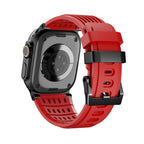 Correa Apple Watch deportiva de silicona ranurada y transpirable, hebilla de acero, modelo Arda