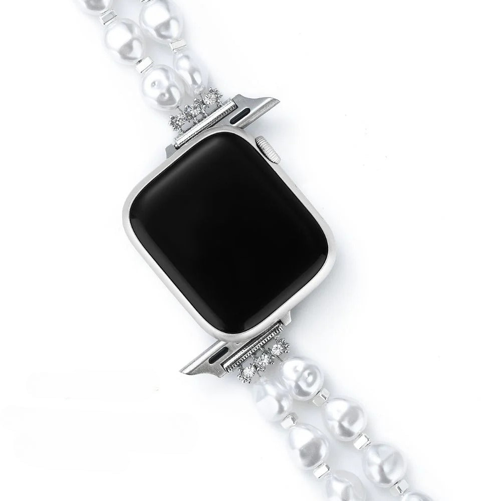 Correa para Apple Watch, estilo barroco, perlas brillantes, modelo Valine