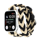 Correa Apple Watch de doble vuelta trenzada elástica, cierre de hebilla, modelo Abzine