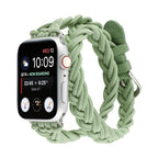 Correa Apple Watch de doble vuelta trenzada elástica, cierre de hebilla, modelo Abzine