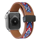 Correa con motivos étnicos bordados, cierre magnético, para Apple Watch, modelo Tilma