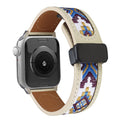 Correa con motivos étnicos bordados, cierre magnético, para Apple Watch, modelo Tilma