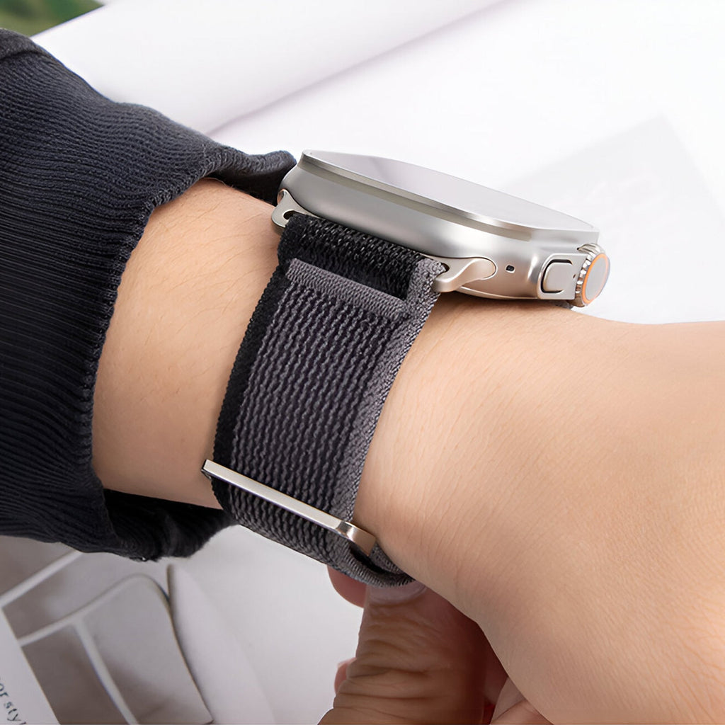 Correa Trail Edition de nailon resistente para Apple Watch con cierre de velcro, modelo Elios