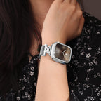Correa chic y coqueta, lazo anudado, de acero inoxidable, para Apple Watch, modelo Bima