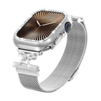 Correa chic y coqueta, lazo anudado, de acero inoxidable, para Apple Watch, modelo Bima