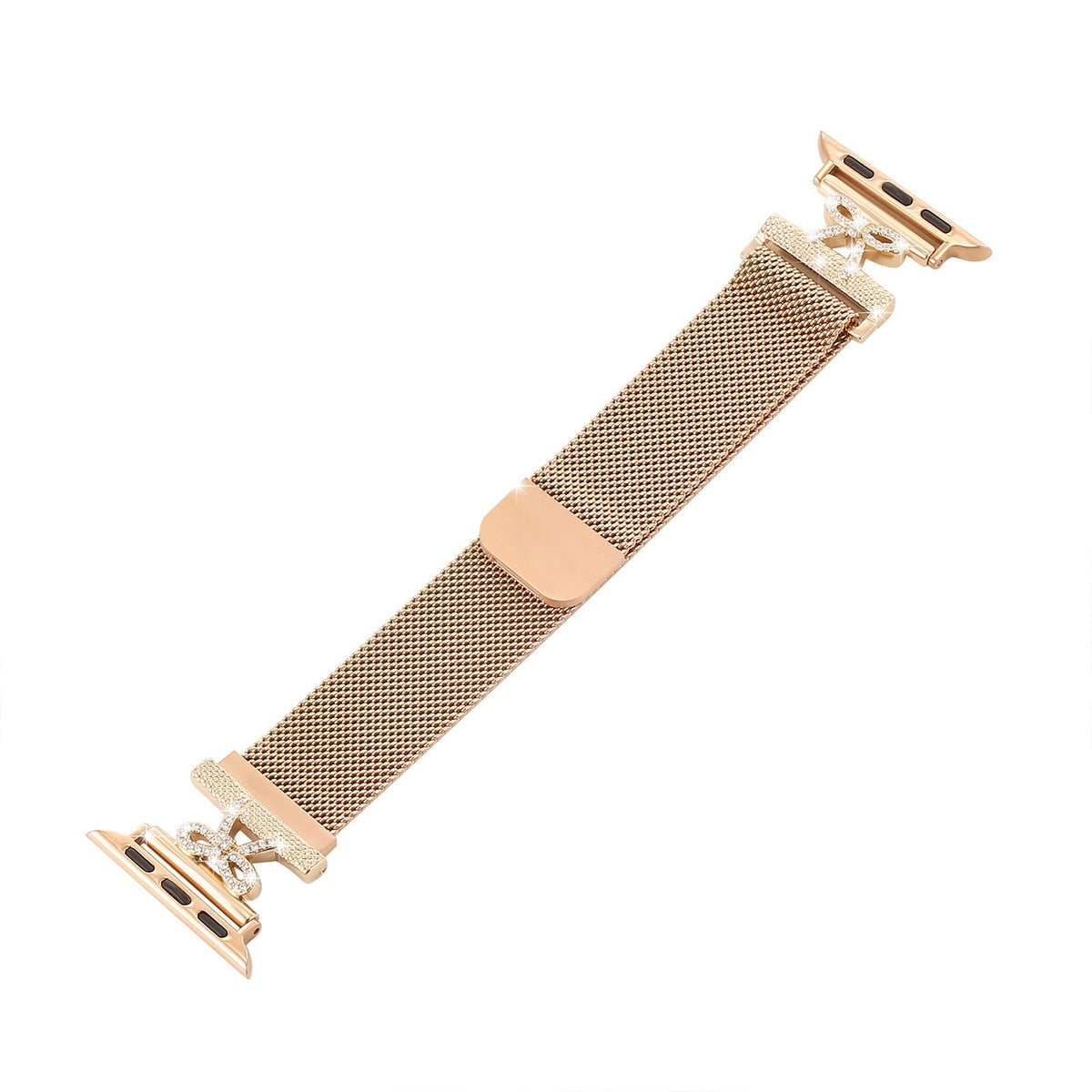 Correa chic y coqueta, lazo anudado, de acero inoxidable, para Apple Watch, modelo Bima