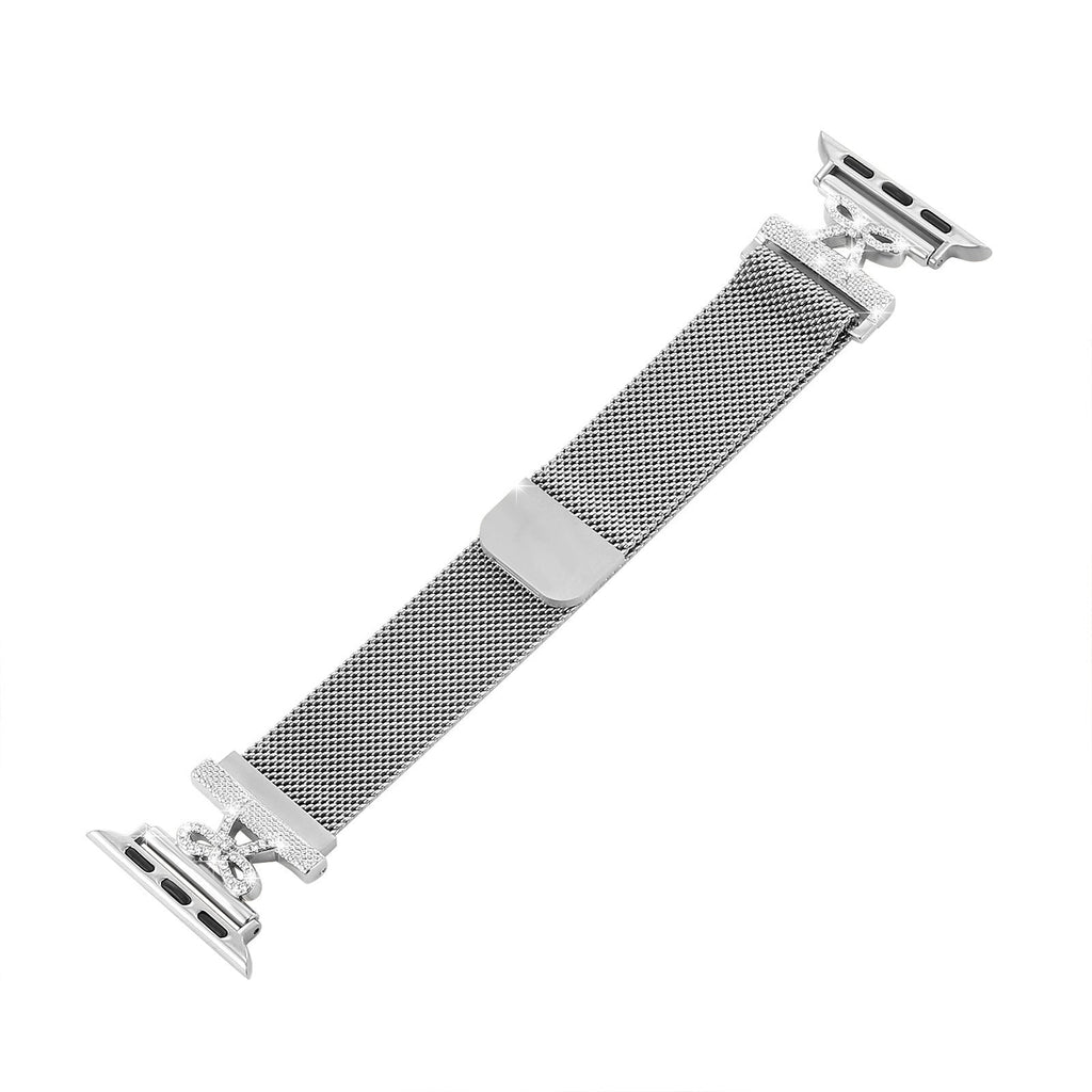 Correa chic y coqueta, lazo anudado, de acero inoxidable, para Apple Watch, modelo Bima