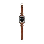 Correa Apple Watch tipo brazalete con remaches, hebilla de espiga, diseño moderno, modelo Riveira