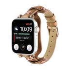 Correa Apple Watch tipo brazalete con remaches, hebilla de espiga, diseño moderno, modelo Riveira