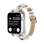 Correa Apple Watch tipo brazalete con remaches, hebilla de espiga, diseño moderno, modelo Riveira