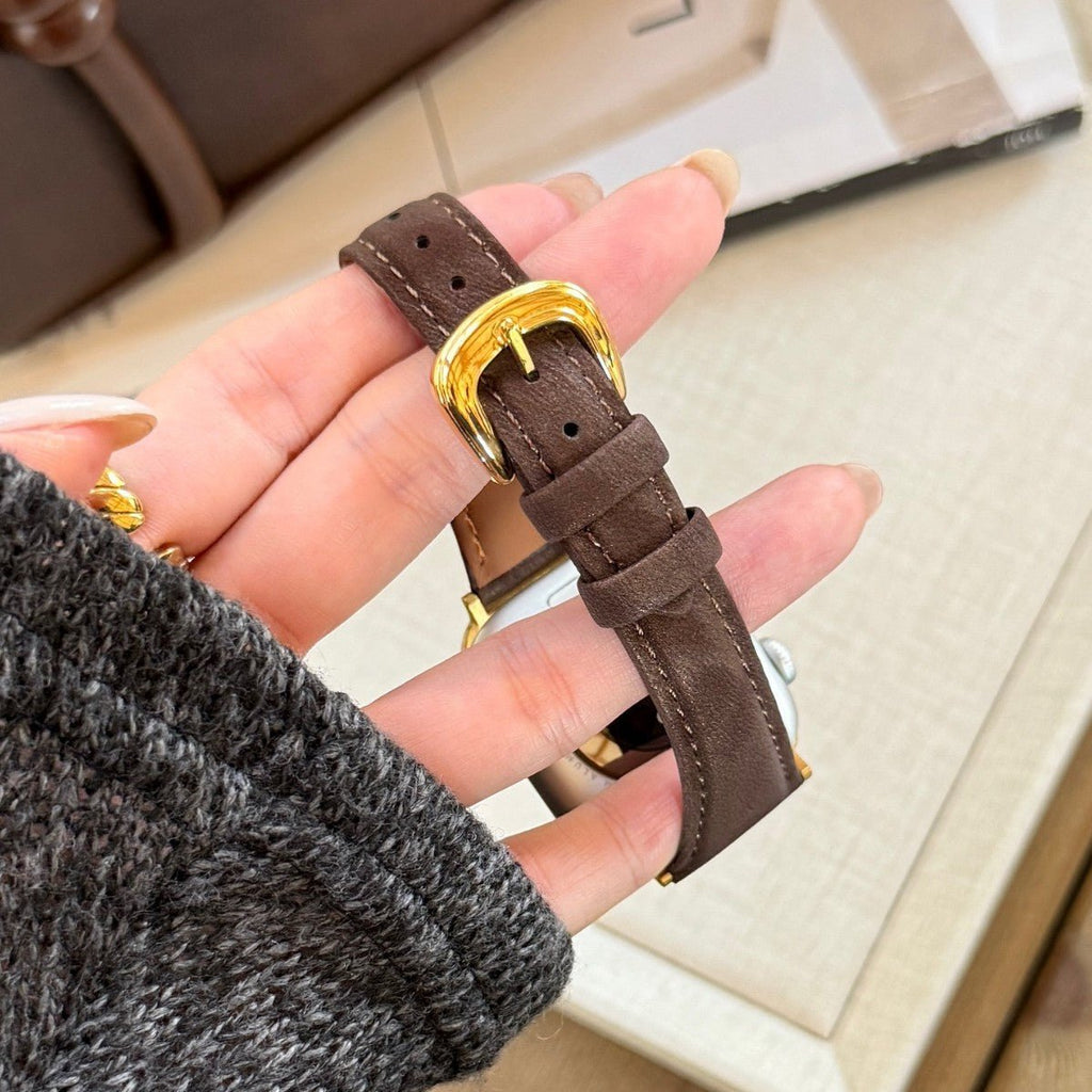 Correa de piel serraje para Apple Watch, acabado liso, hebilla de espiga, modelo Mathilda