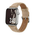 Correa de piel serraje para Apple Watch, acabado liso, hebilla de espiga, modelo Mathilda