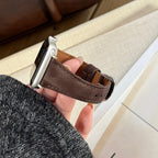 Correa de piel serraje para Apple Watch, acabado liso, hebilla de espiga, modelo Mathilda