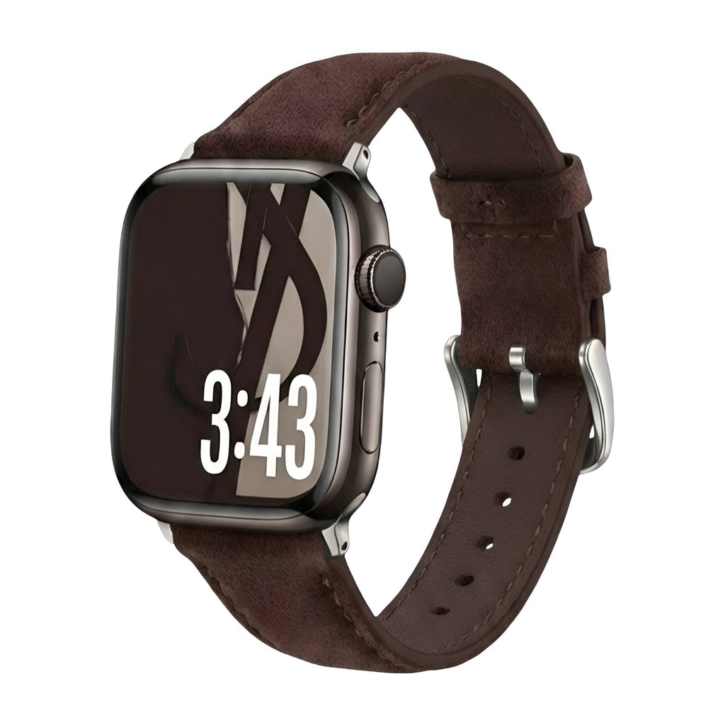 Correa de piel serraje para Apple Watch, acabado liso, hebilla de espiga, modelo Mathilda