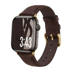 Correa de piel serraje para Apple Watch, acabado liso, hebilla de espiga, modelo Mathilda