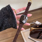 Correa de piel serraje para Apple Watch, acabado liso, hebilla de espiga, modelo Mathilda