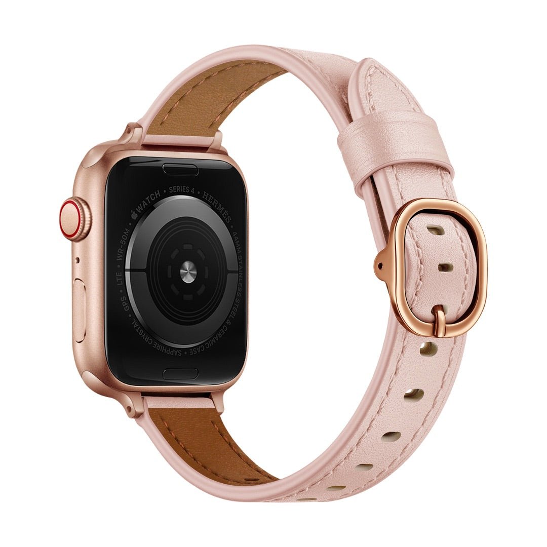 Correa para Apple Watch, hebilla ovalada, acabado plata, negro u oro rosa, modelo Yrana