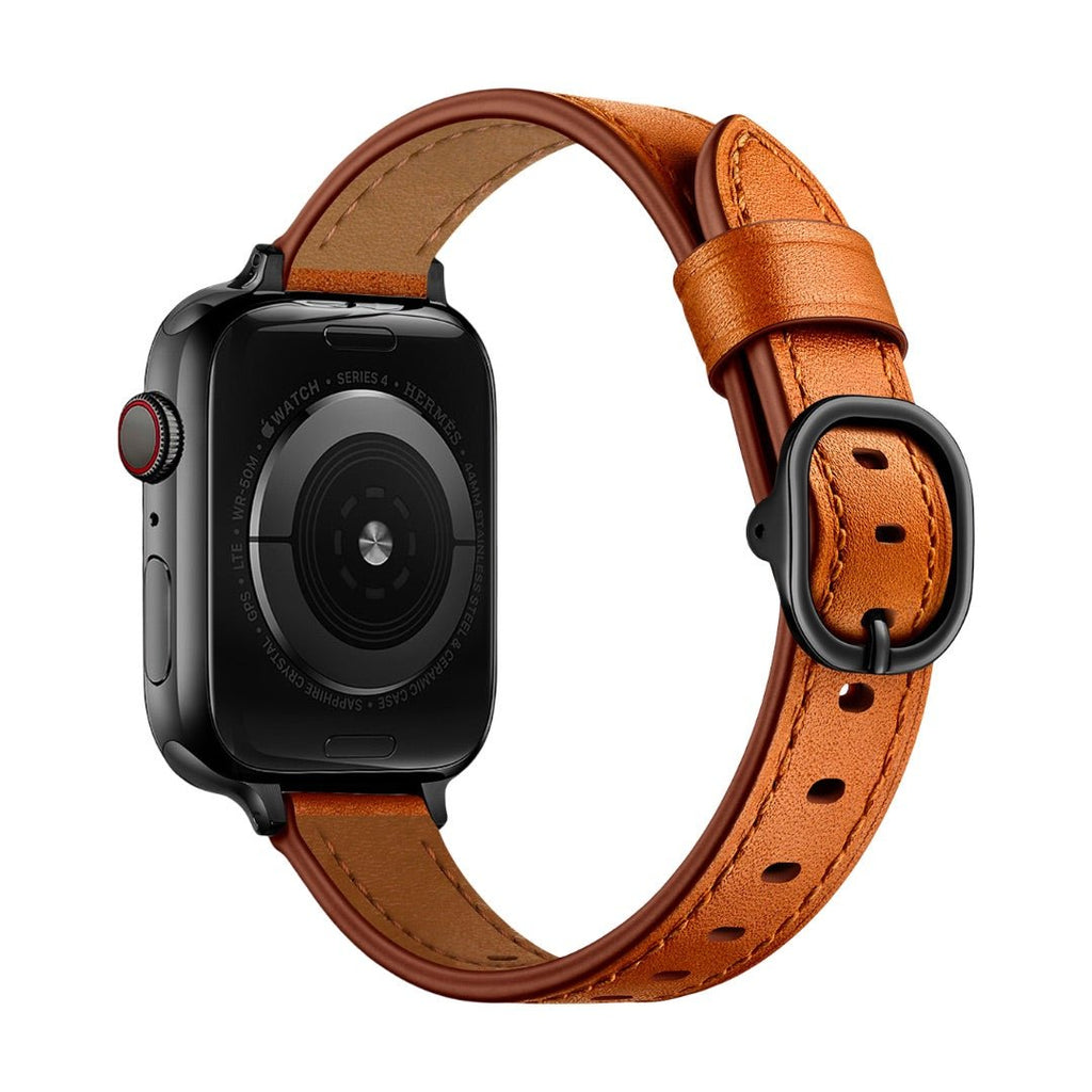 Correa para Apple Watch, hebilla ovalada, acabado plata, negro u oro rosa, modelo Yrana