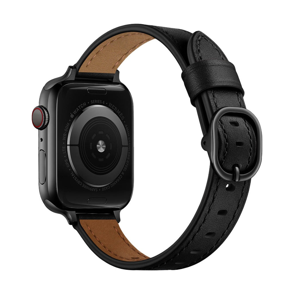 Correa para Apple Watch, hebilla ovalada, acabado plata, negro u oro rosa, modelo Yrana