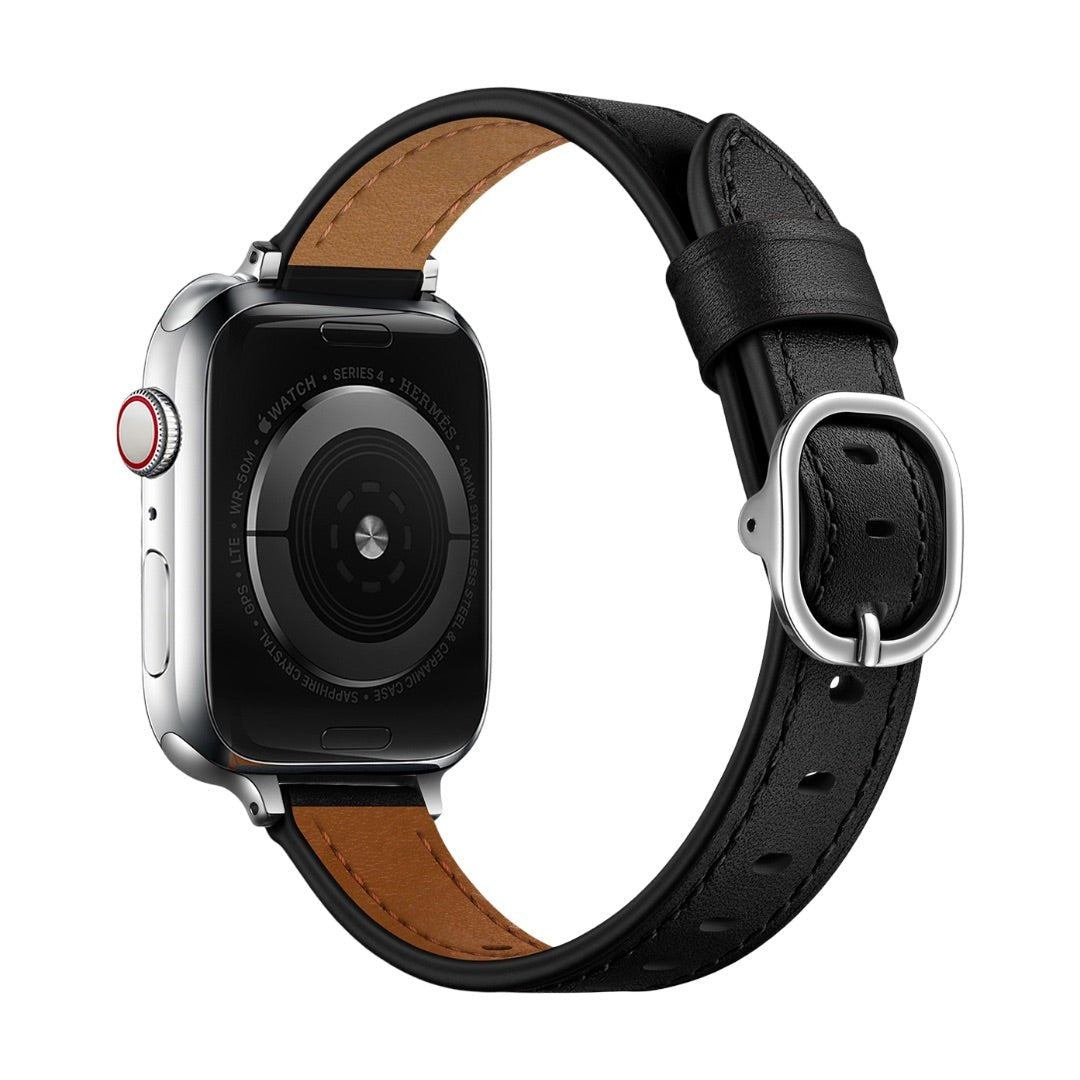 Correa para Apple Watch, hebilla ovalada, acabado plata, negro u oro rosa, modelo Yrana
