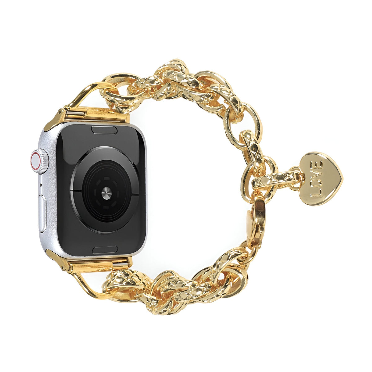 Correa Apple Watch, de cadena con corazón, para mujer, modelo Donatia