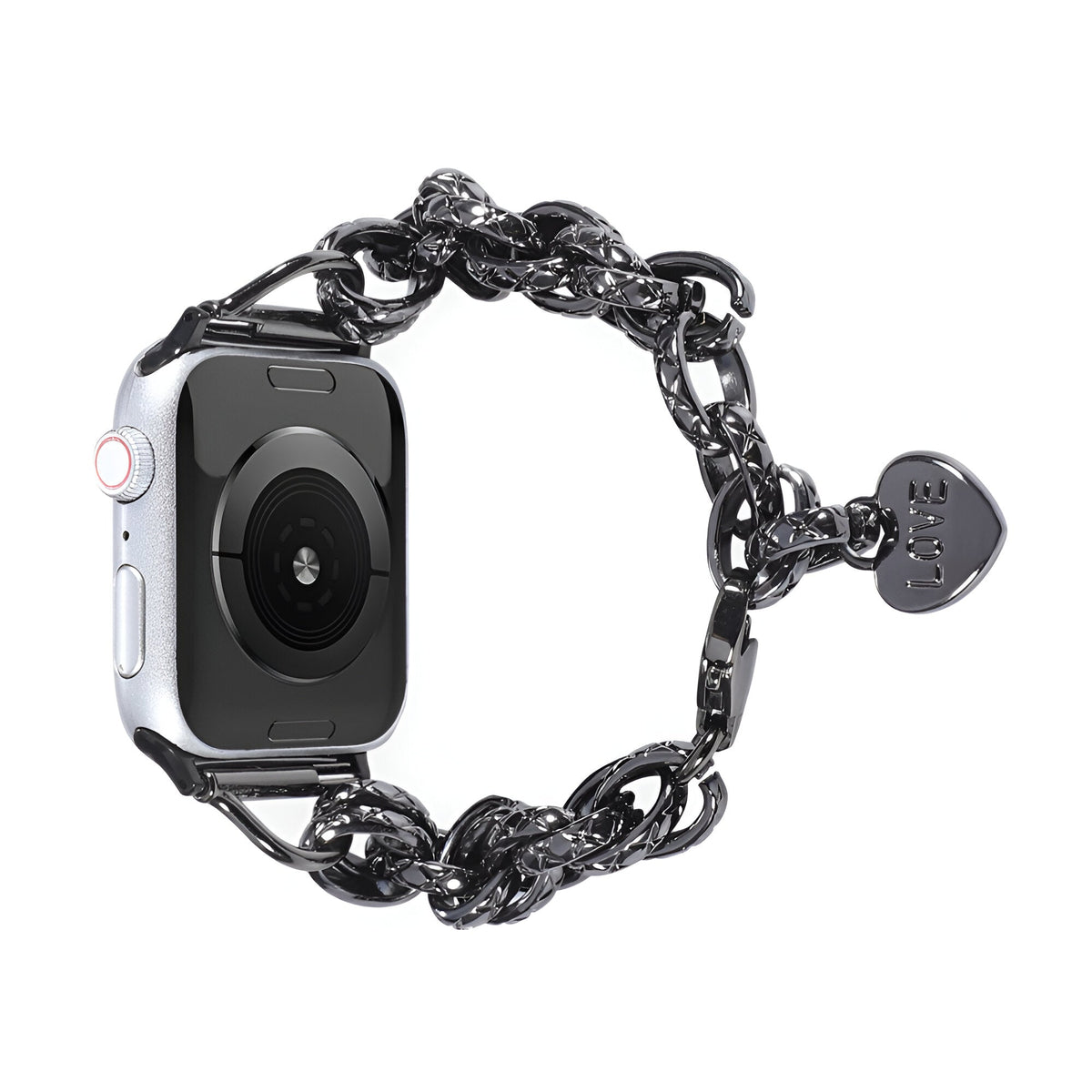 Correa Apple Watch, de cadena con corazón, para mujer, modelo Donatia